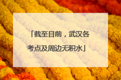 截至目前，武汉各考点及周边无积水