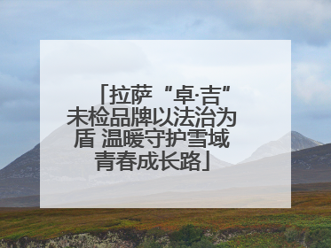 拉萨“卓·吉”未检品牌以法治为盾 温暖守护雪域青春成长路