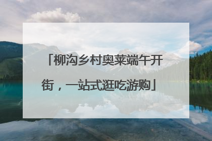 柳沟乡村奥莱端午开街，一站式逛吃游购