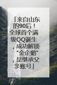 来自山东的90后！全球首个满级QQ诞生，成功解锁“金企鹅”，是继承父亲账号