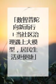 数智普陀 向新而行〡当社区治理遇上大模型，居民生活更便捷