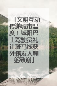 文明互动传递城市温度！城阳巴士驾驶员礼让斑马线获外籍友人鞠躬致谢
