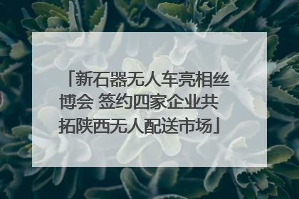 新石器无人车亮相丝博会 签约四家企业共拓陕西无人配送市场