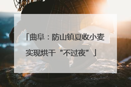 曲阜：防山镇夏收小麦实现烘干“不过夜”