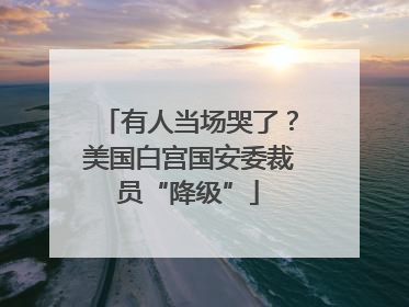 有人当场哭了？美国白宫国安委裁员“降级”