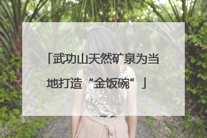 武功山天然矿泉为当地打造“金饭碗”
