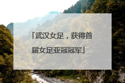 武汉女足，获得首届女足亚冠冠军