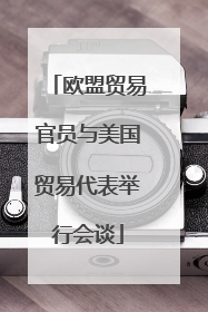 欧盟贸易官员与美国贸易代表举行会谈