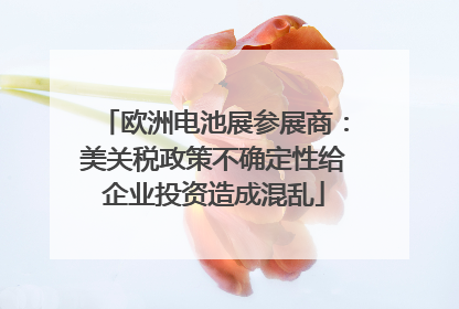 欧洲电池展参展商：美关税政策不确定性给企业投资造成混乱