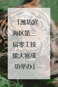 潍坊滨海区第三届零工技能大赛成功举办