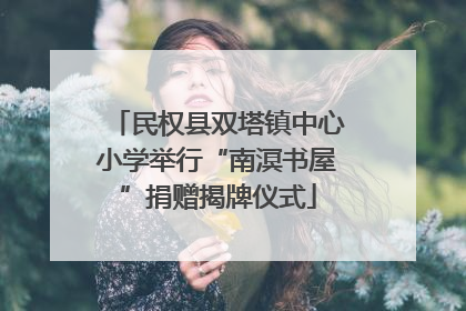 民权县双塔镇中心小学举行“南溟书屋”捐赠揭牌仪式