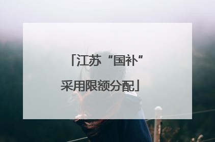 江苏“国补”采用限额分配