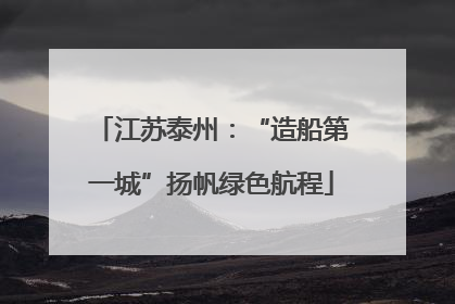 江苏泰州：“造船第一城”扬帆绿色航程