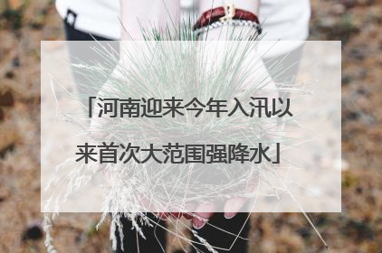河南迎来今年入汛以来首次大范围强降水