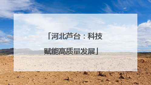 河北芦台：科技赋能高质量发展