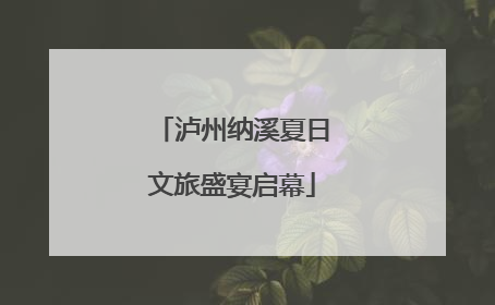 泸州纳溪夏日文旅盛宴启幕