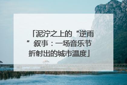 泥泞之上的“逆雨”叙事：一场音乐节折射出的城市温度