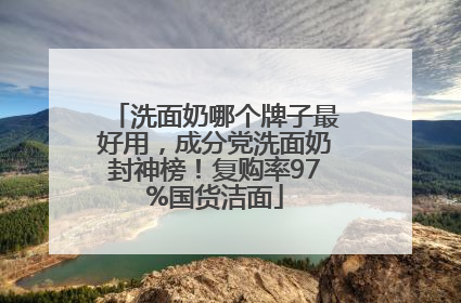 洗面奶哪个牌子最好用，成分党洗面奶封神榜！复购率97%国货洁面