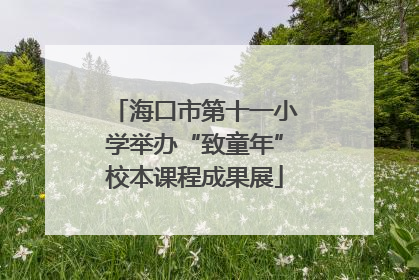海口市第十一小学举办“致童年”校本课程成果展