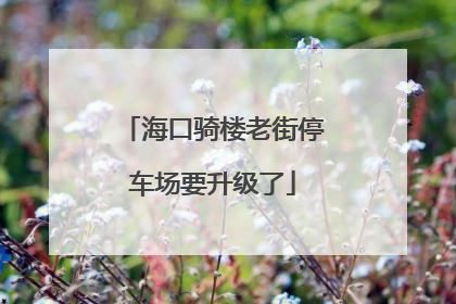 海口骑楼老街停车场要升级了