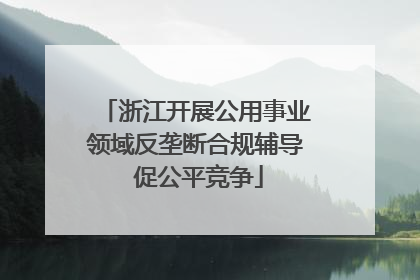 浙江开展公用事业领域反垄断合规辅导 促公平竞争