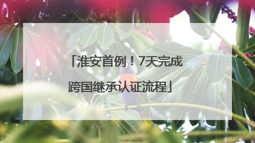 淮安首例！7天完成跨国继承认证流程