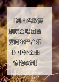 湖南省歌舞剧院合唱团首秀阿尔巴音乐节 中外金曲惊艳欧洲