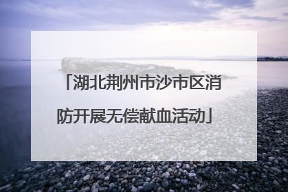 湖北荆州市沙市区消防开展无偿献血活动