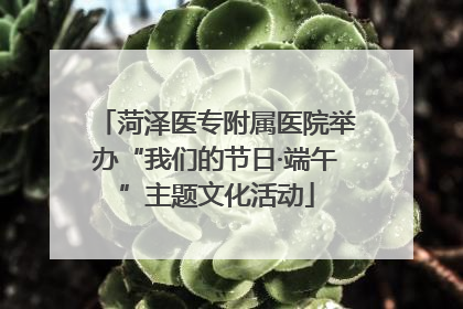 菏泽医专附属医院举办“我们的节日·端午”主题文化活动