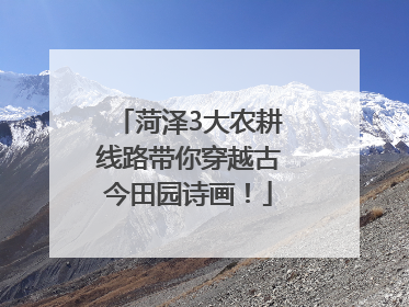 菏泽3大农耕线路带你穿越古今田园诗画！