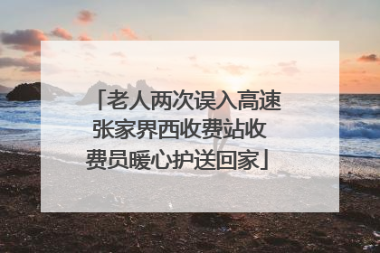 老人两次误入高速 张家界西收费站收费员暖心护送回家
