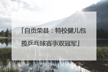 自贡荣县：特校健儿包揽乒乓球赛事双冠军