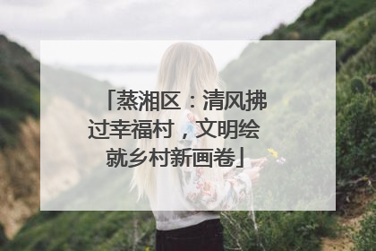 蒸湘区：清风拂过幸福村，文明绘就乡村新画卷