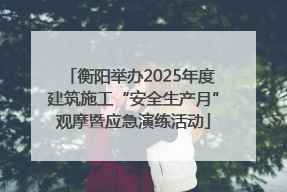 衡阳举办2025年度建筑施工“安全生产月”观摩暨应急演练活动