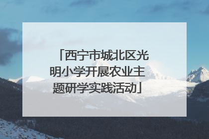 西宁市城北区光明小学开展农业主题研学实践活动