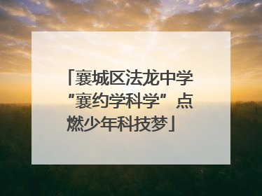 襄城区法龙中学“襄约学科学”点燃少年科技梦