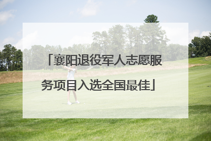 襄阳退役军人志愿服务项目入选全国最佳