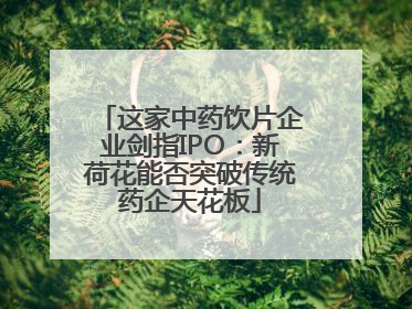 这家中药饮片企业剑指IPO：新荷花能否突破传统药企天花板
