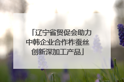 辽宁省贸促会助力中韩企业合作柞蚕丝创新深加工产品