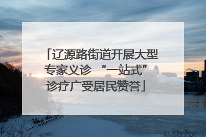 辽源路街道开展大型专家义诊 “一站式”诊疗广受居民赞誉