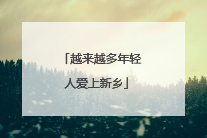 越来越多年轻人爱上新乡