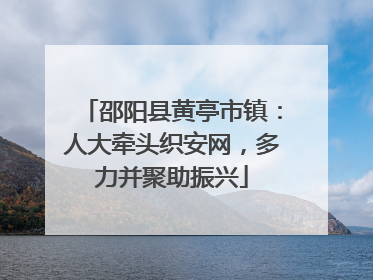 邵阳县黄亭市镇：人大牵头织安网，多力并聚助振兴