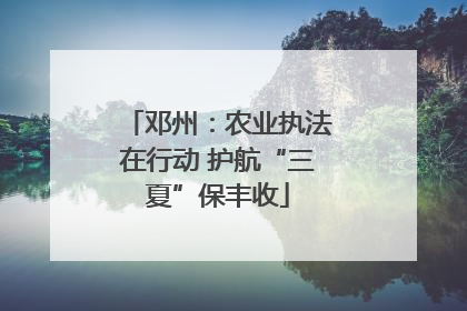 邓州：农业执法在行动 护航“三夏”保丰收