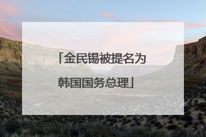 金民锡被提名为韩国国务总理