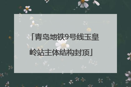 青岛地铁9号线玉皇岭站主体结构封顶