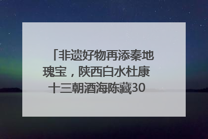 非遗好物再添秦地瑰宝，陕西白水杜康十三朝酒海陈藏30年别具一格
