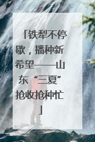 铁犁不停歇，播种新希望——山东“三夏”抢收抢种忙