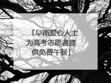 阜南爱心人士为高考志愿者提供免费午餐