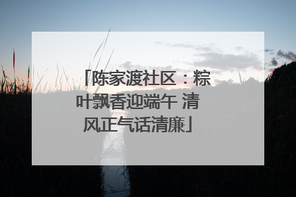 陈家渡社区：粽叶飘香迎端午 清风正气话清廉