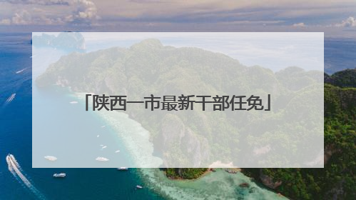 陕西一市最新干部任免
